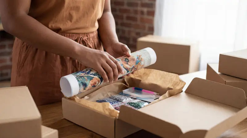 Colourful craft materials