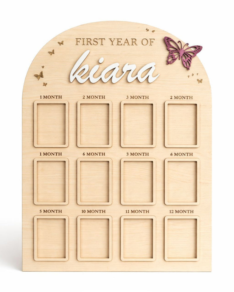 Personalized Baby Milestone Memory Board ! Infinite Love. One Beautiful Frame.
