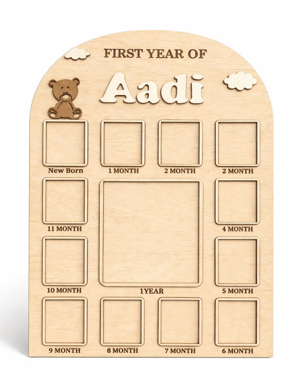 Personalized Baby Milestone Memory Board ! Infinite Love. One Beautiful Frame.