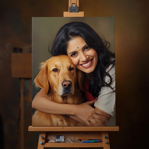 Custom Pet Portrait – Hand-Painted Oil Painting